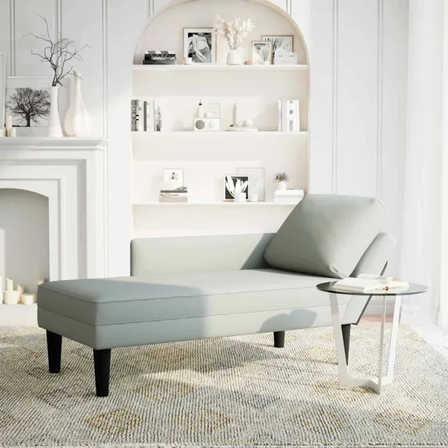 vidaXL Chaise longue met kussen en rechterarmleuning fluweel roze, foto 2