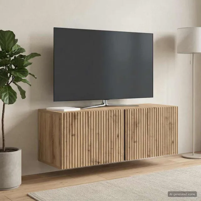 vidaXL Wandbeugel TV-kast 78,5 x 31 x 30 cm Artisanaal eiken Bruin