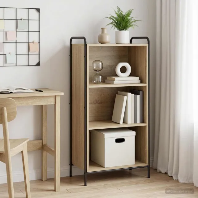 vidaXL Boekenkast 55,5 x 33 x 174 cm Bewerkt hout Sonoma Eiken, foto 2