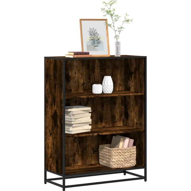vidaXL Boekenkast 80,5x35x107,5 cm bewerkt hout gerookt eikenkleurig Bruin