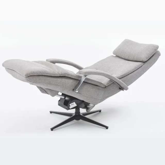 Swiss Relax Zero Gravity Relaxzetel - grijs - gebruiksklaar afgeleverd - meubelstof - zero gravity - elektrisch - relaxfauteuil