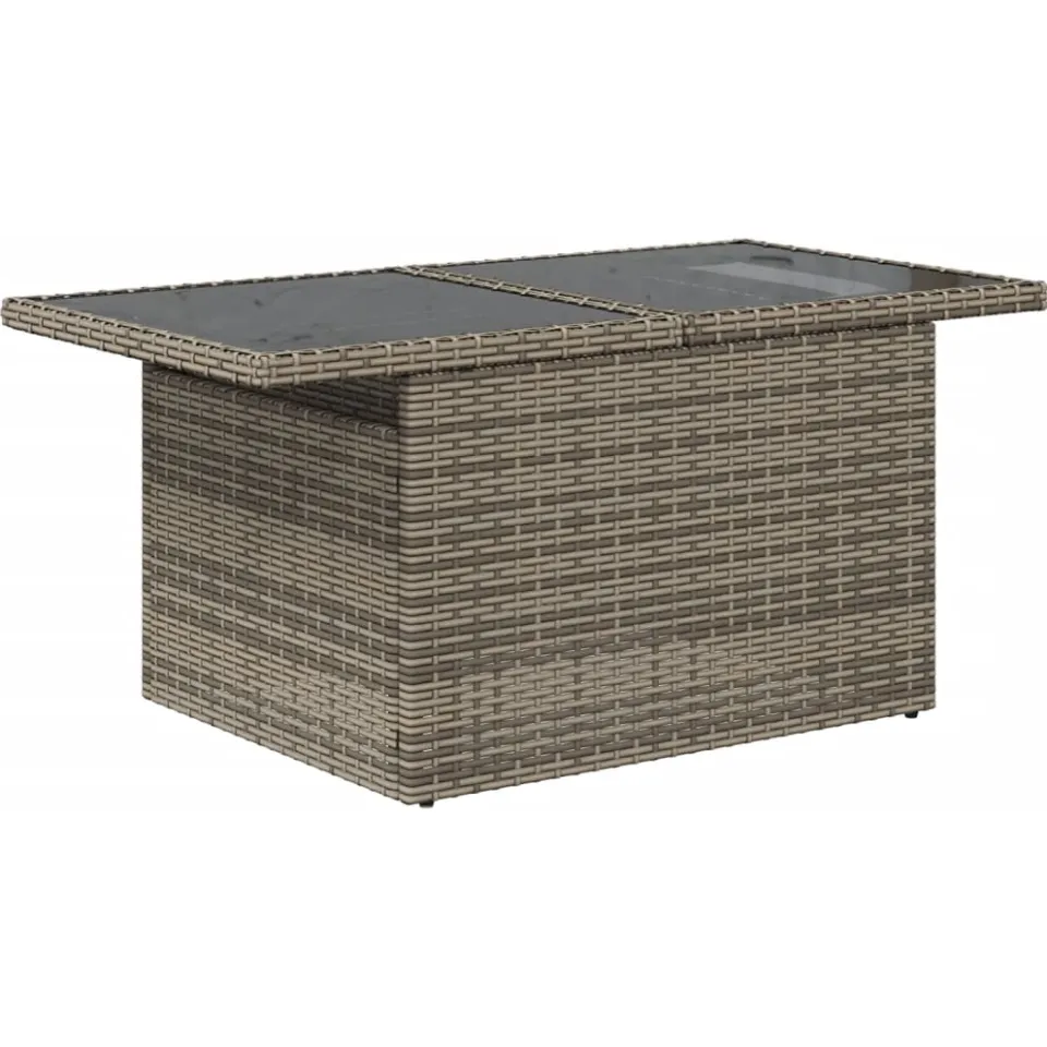 vidaXL 8-delige Loungeset met kussens poly rattan grijs, foto 4