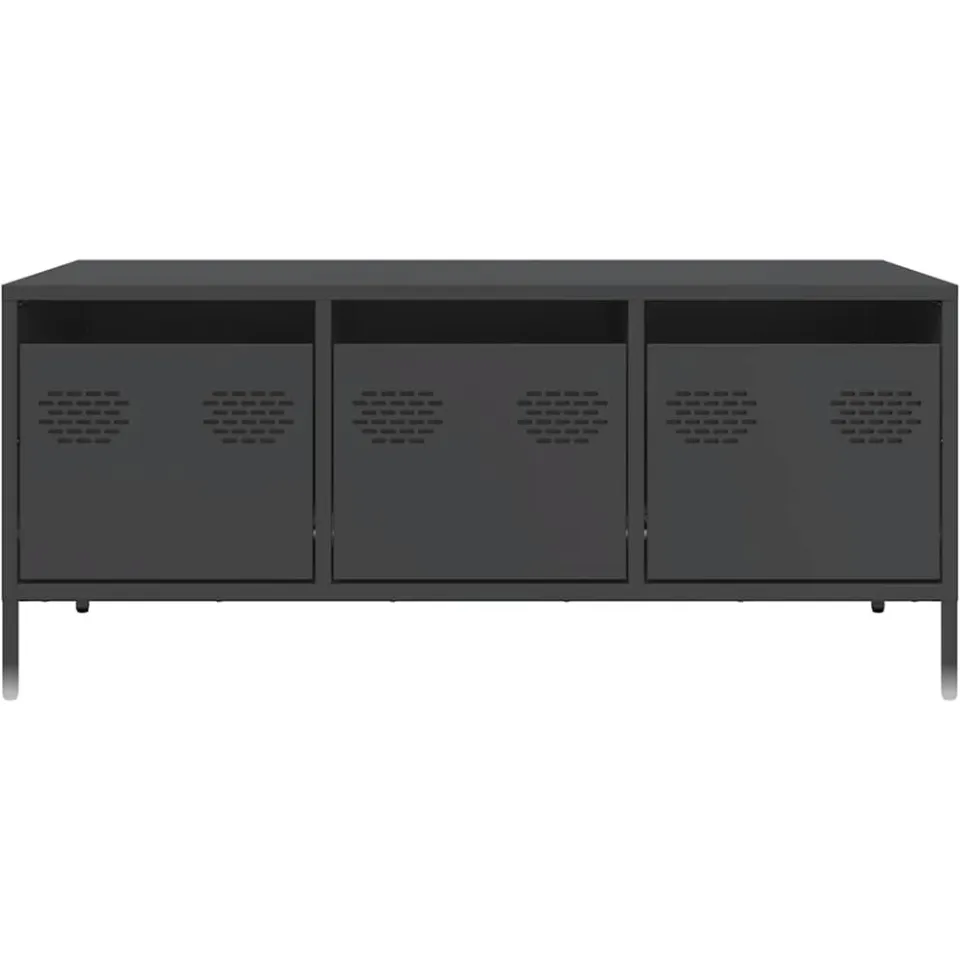 vidaXL Salontafel 101,5x50x43,5 cm koudgewalst staal zwart, foto 4