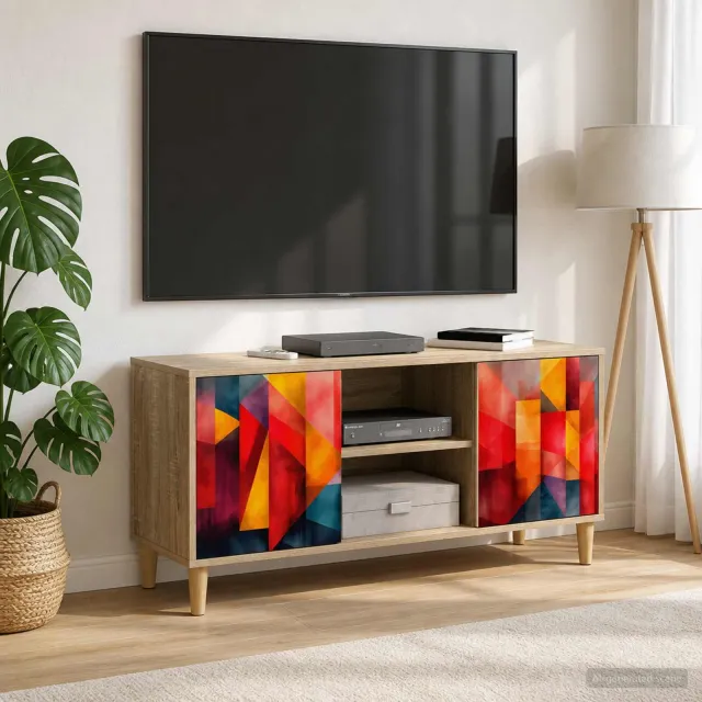 vidaXL Tv-meubel HEESCH 102 x 33 x 50 cm Sonoma Bewerkt hout Bruin