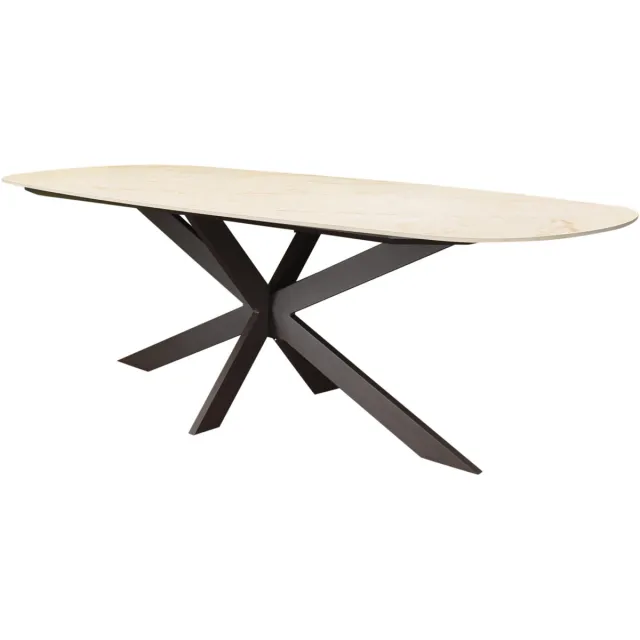 AVH-Collectie Derby dining tafel 240x100x77 cm terre Bruin / Terre