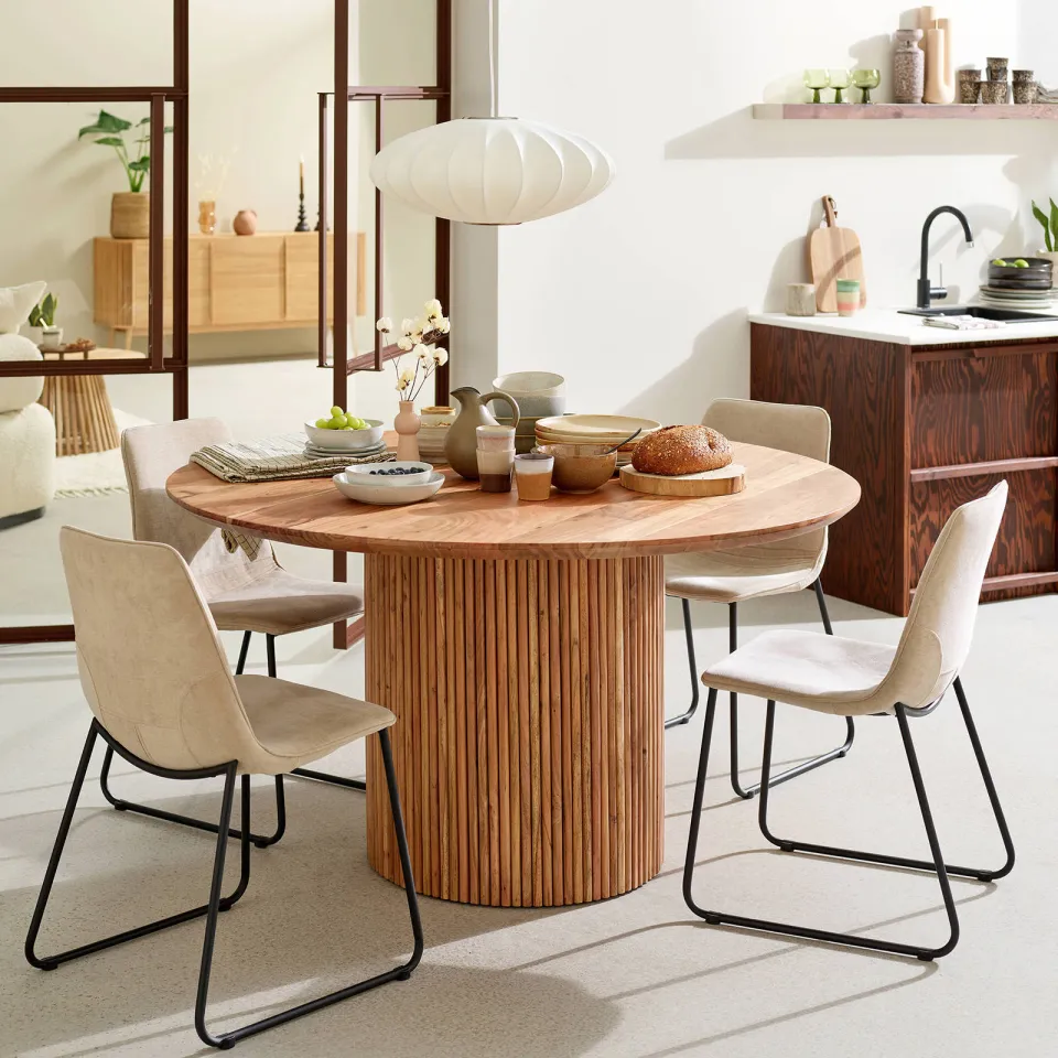 NOUS Living Evi eetkamerstoel beige, foto 5