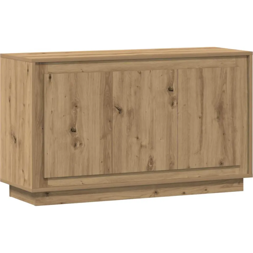 vidaXL Dressoir Artisan Eikenhout 102x35x55 cm Bewerkt Hout, foto 3