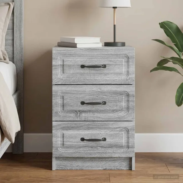 vidaXL Nachtkastje Grijs sonoma 43 x 41 x 63,5 cm Bewerkt hout