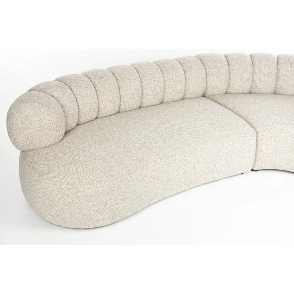 Dutchbone hoekbank Duvane met ronde hoek - beige, foto 5
