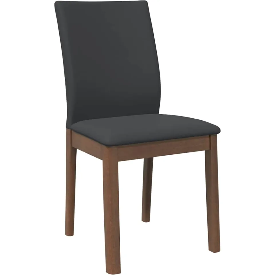 vidaXL Eetkamerstoelen met kussens 2 st massief hout rubber bruin, foto 4
