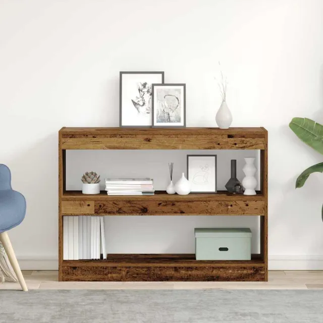 vidaXL Boekenkast 2-laags 100 x 30 x 72 cm Bewerkt hout Oud hout Bruin