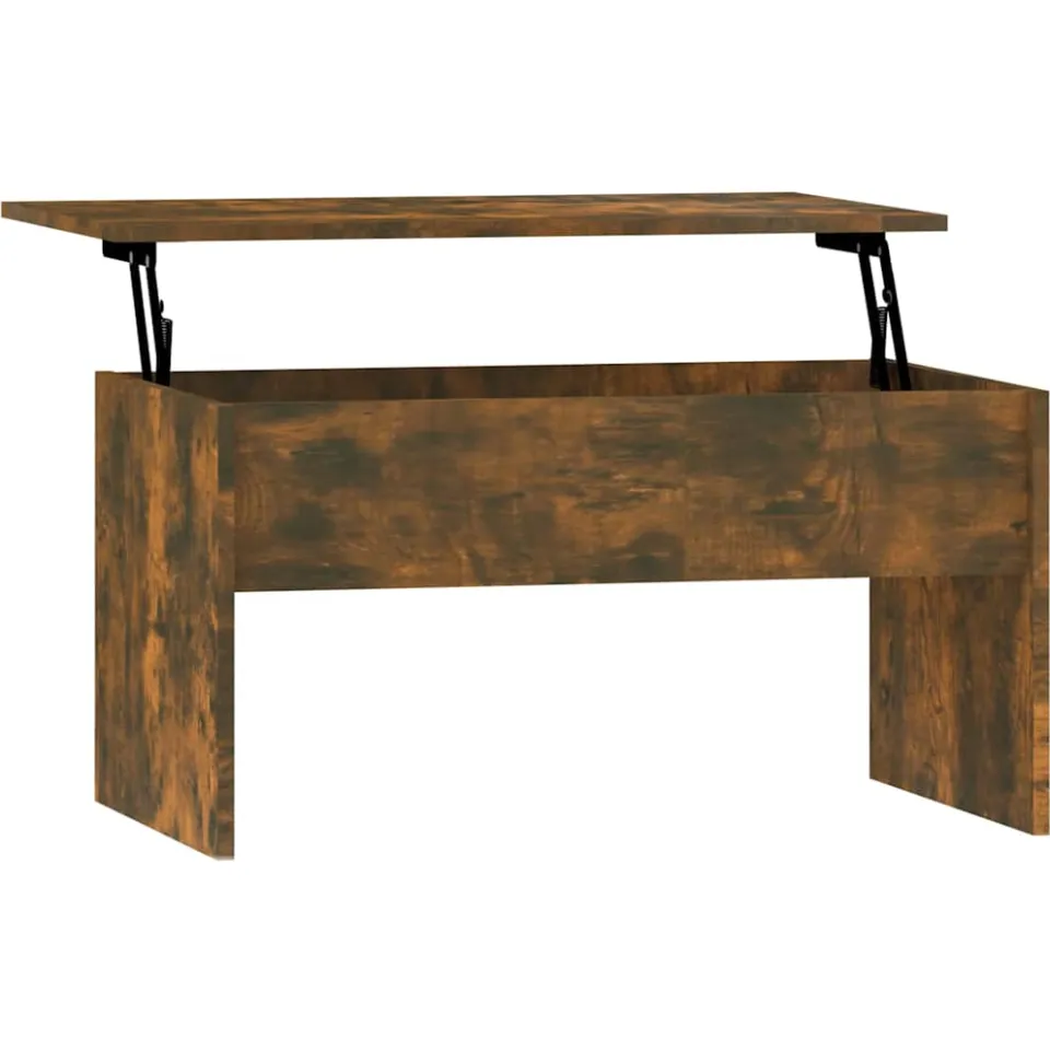 vidaXL Salontafel 80x50,5x41,5 cm bewerkt hout gerookt eikenkleurig Bruin