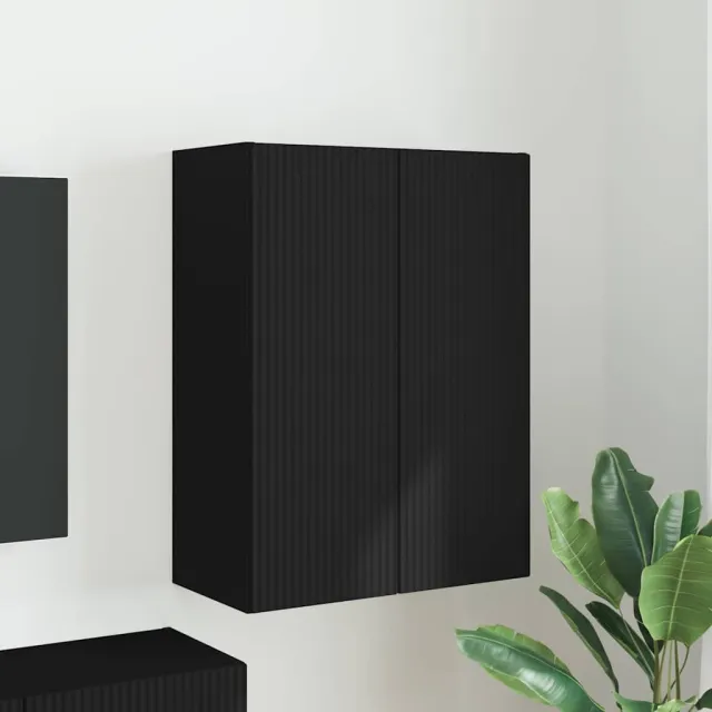 vidaXL TV-wandkast 59,5 x 31 x 80 cm Zwart Bewerkt hout, foto 2