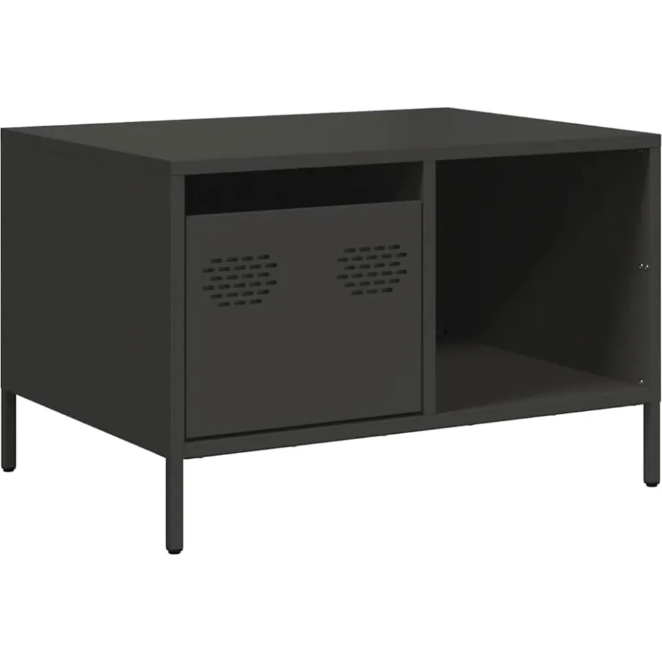 vidaXL Salontafel 68,5x50x43,5 cm koudgewalst staal zwart, foto 3