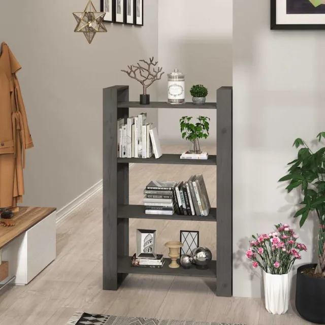 vidaXL Boekenkast/kamerscherm 80x35x125 cm massief hout honingbruin