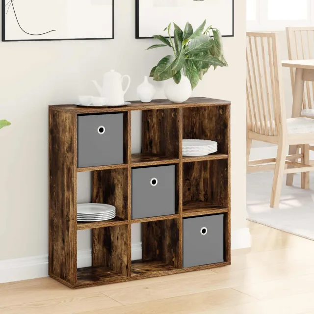 vidaXL Dressoir Gerookt eiken 73,5 x 24 x 69,5 cm Bruin