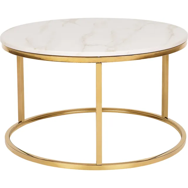 Beliani CORAL - Salontafel - Beige - RVS