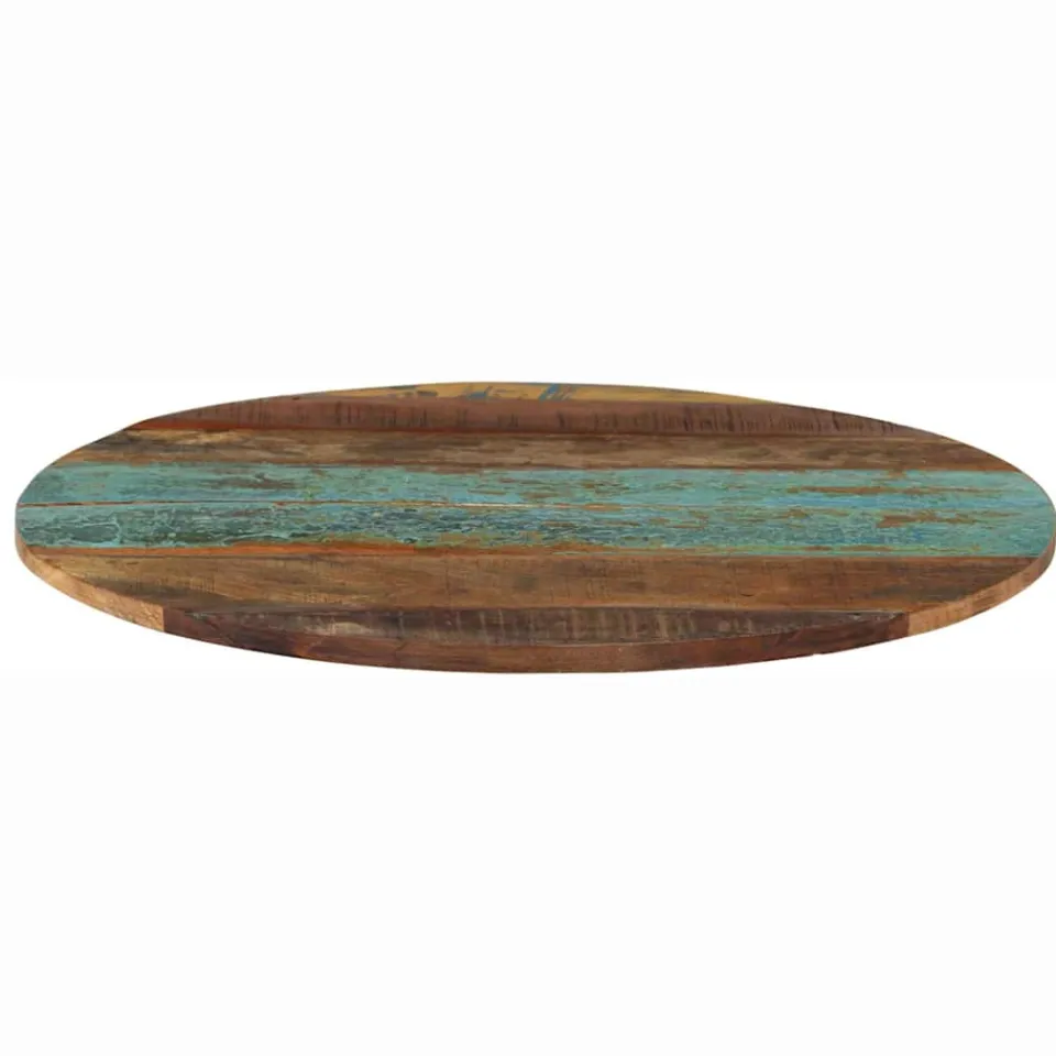 vidaXL Tafelblad rond 15-16 mm 60 cm massief gerecycled hout Meerkleurig