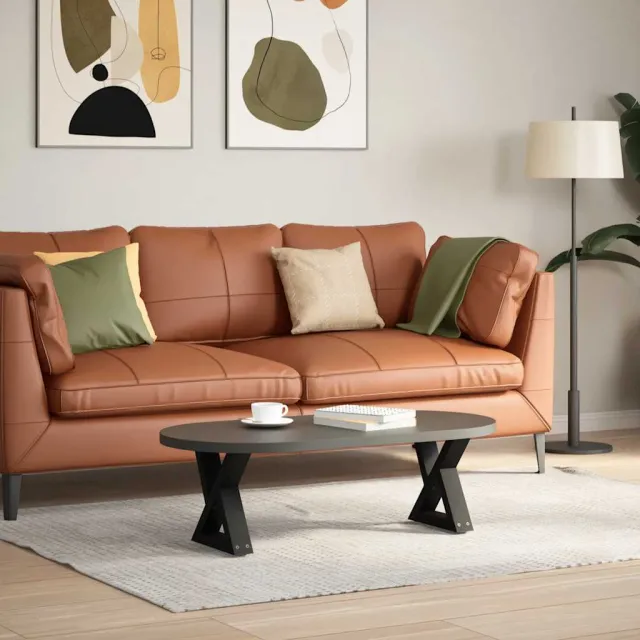 vidaXL Salontafelpoten 2 st 40x(30-31,3) cm staal zwart