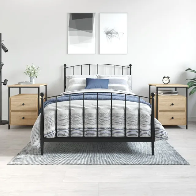 vidaXL Nachtkastjes 2 st 44x45x60 cm sonoma eikenkleurig, foto 2