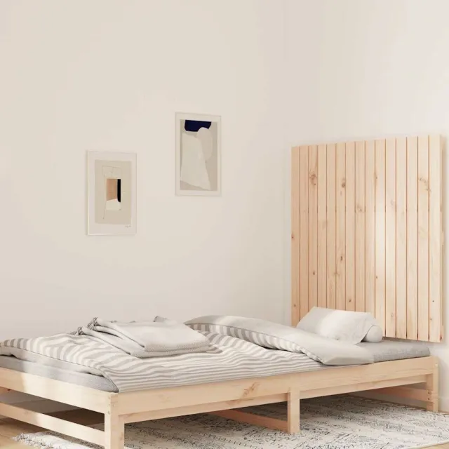 vidaXL Wandhoofdbord 95,5x3x90 cm massief grenenhout bruin