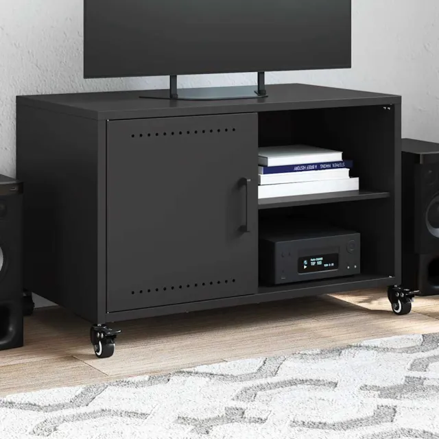 vidaXL Tv-meubel 68x39x43,5 cm staal zwart, foto 2