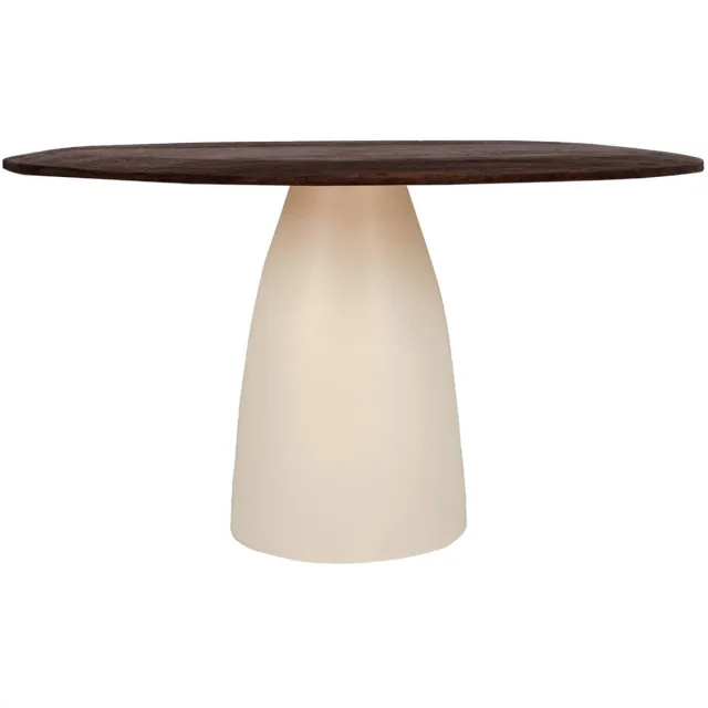 Livingfurn Eettafel Marron - Ivoor Mangohout - 140x120x76cm