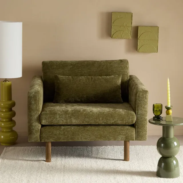 NOUS Living fauteuil Adam groen, foto 2
