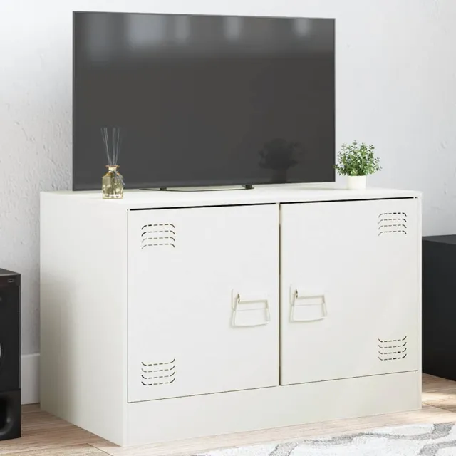 vidaXL Tv-meubel 67x39x44 cm staal wit, foto 2