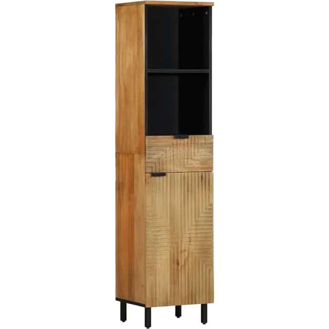 vidaXL Badkamerkast 38x33x160 cm massief mango bruin