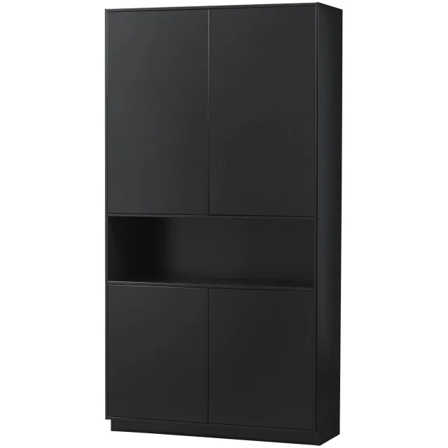 WOOOD Finca Opbergkast - Zwart - 210x110x40 deep black