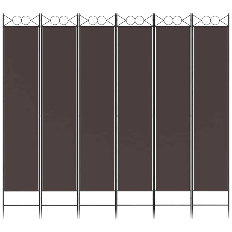 vidaXL Kamerscherm met 6 panelen 300x220 cm stof bruin