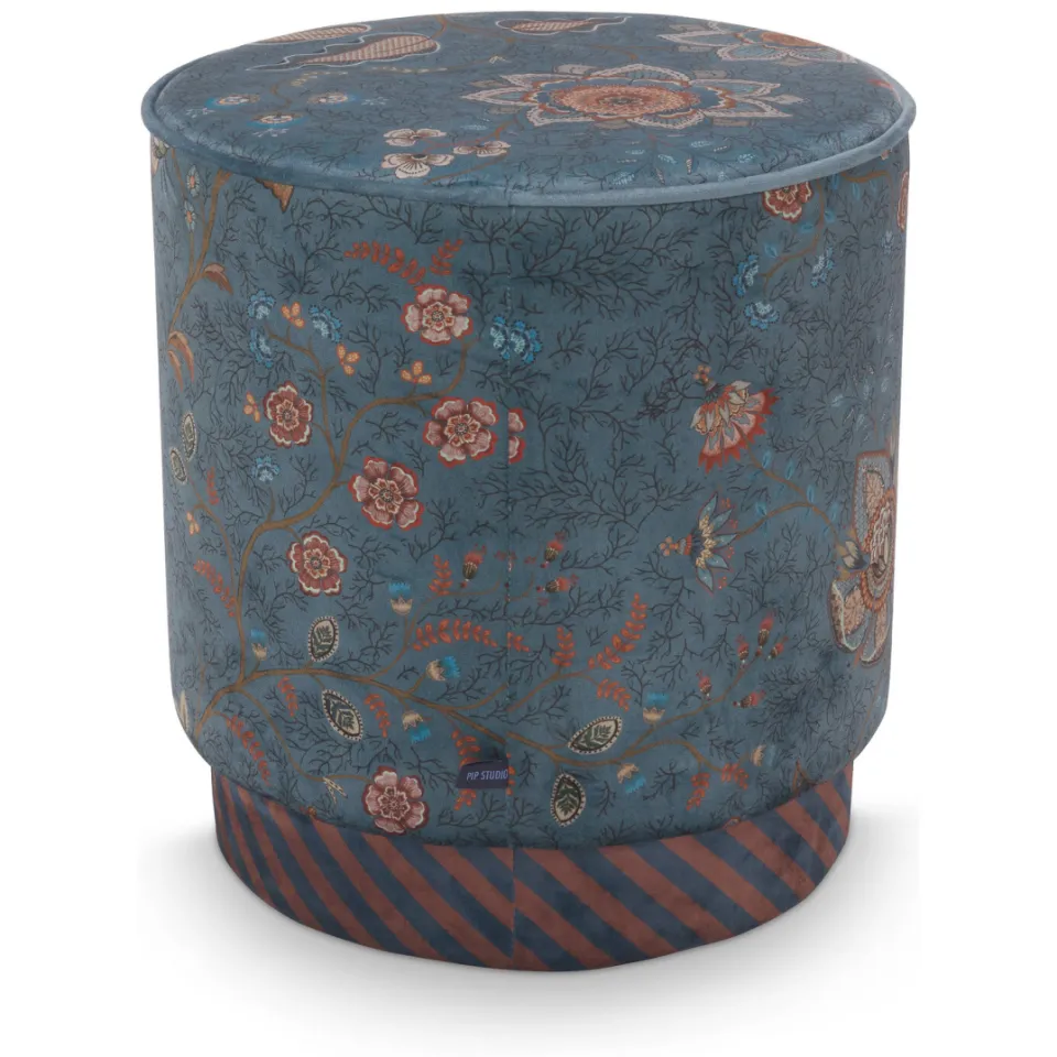 Pip Studio poef Mumbai blauw, foto 5