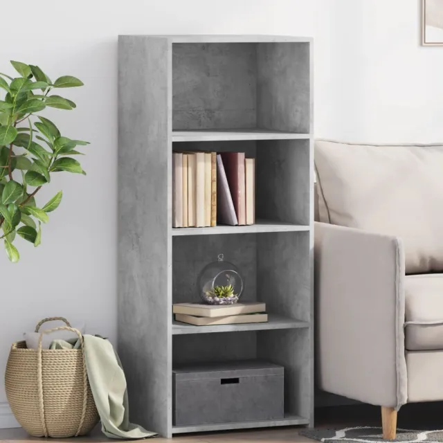 vidaXL Hoge kast 50x41x124 cm bewerkt hout betongrijs grijs, foto 2