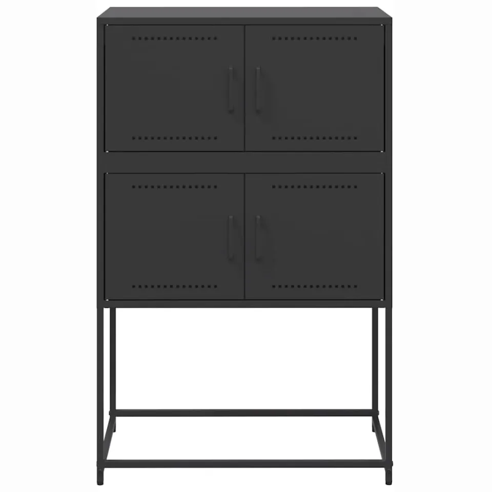 vidaXL Dressoir 68,5x38,5x107 cm staal zwart, foto 3