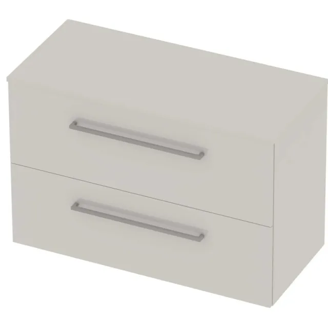 Basic-Line Deck 46 Badmeubelset Voor Grepen 100x46x66 cm Ice White Wit
