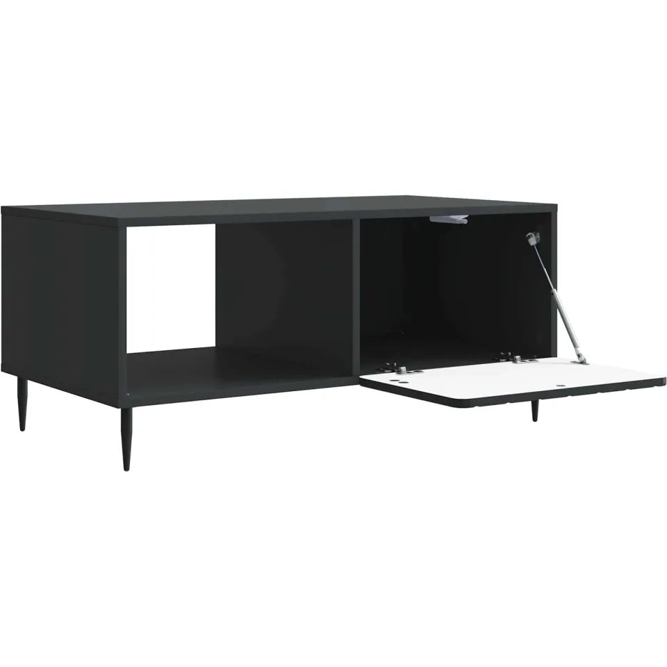 vidaXL Salontafel Zwart 90 x 50 x 40 cm Bewerkt hout, foto 3