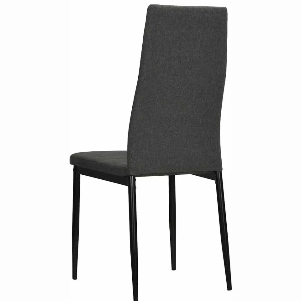 vidaXL Eetkamerstoelen 2 st stof donkergrijs grijs, foto 4