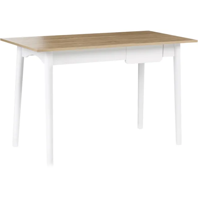 Beliani VITRION - Bureau - Wit/Lichtbruin - Vezelplaat