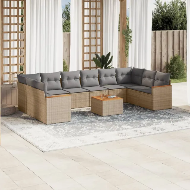 vidaXL Patio Sofa Set 10-zits Mix Beige, foto 2