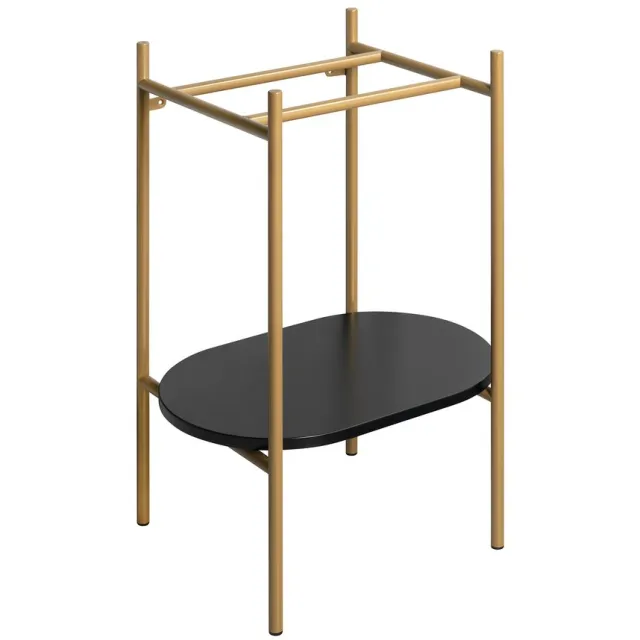 Sapho Puno wastafelframe met onderplank goud mat
