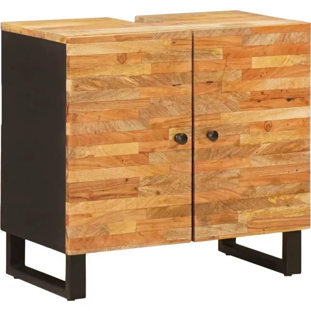 vidaXL Badkamer Sets met lade met plank Naturel Massief Mango Hout, foto 3