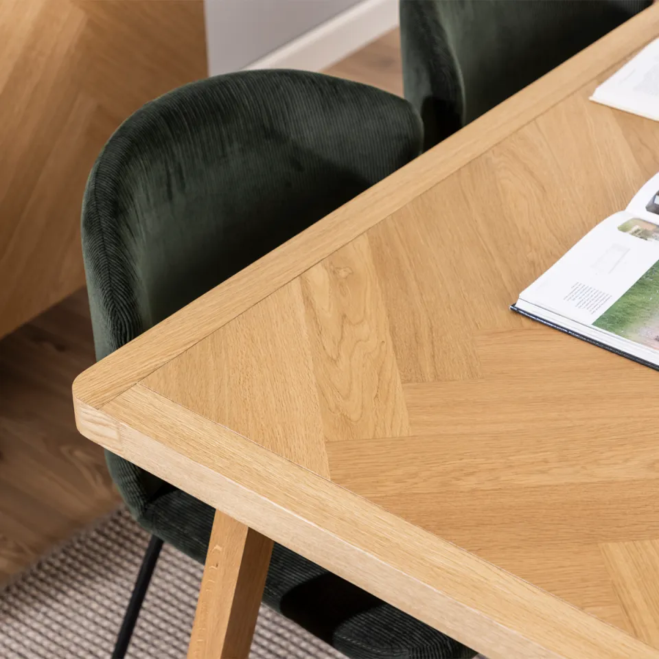 Lisomme Gwen houten eettafel naturel visgraat - 200 x 100 cm, foto 5