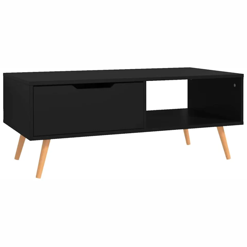 vidaXL Salontafel 100x49,5x43 cm bewerkt hout zwart, foto 3