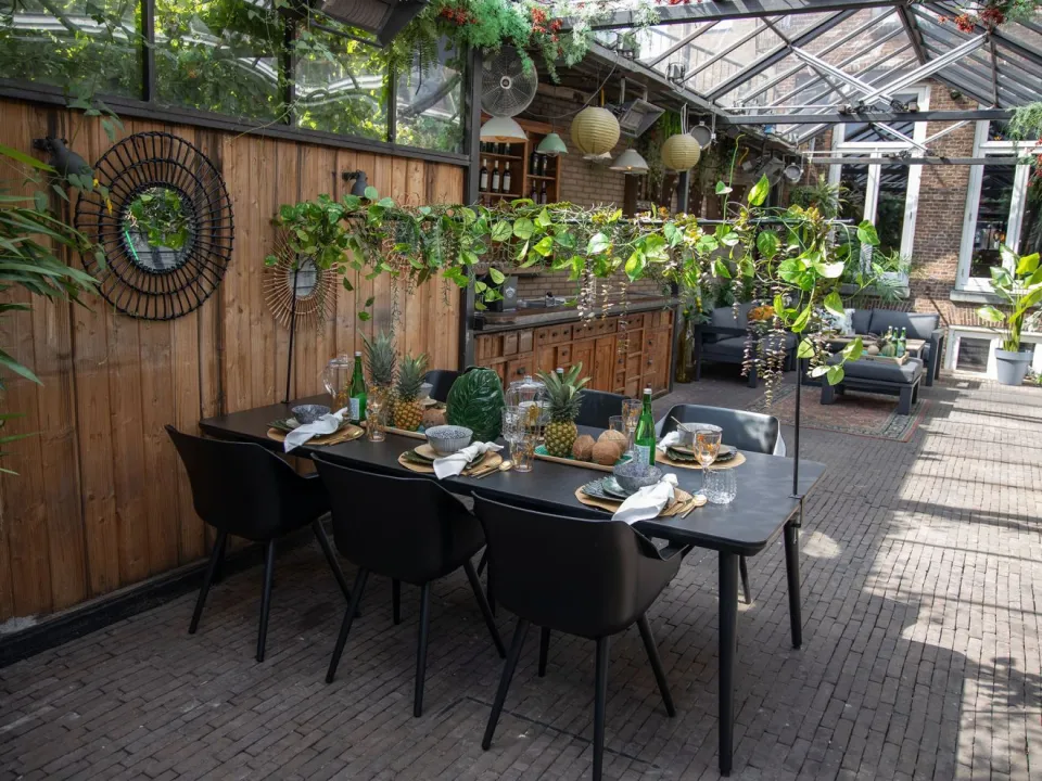Hartman tuinmeubelen Hartman Sophie Element/Studio 170cm dining tuinset 5-delig zwart, foto 4