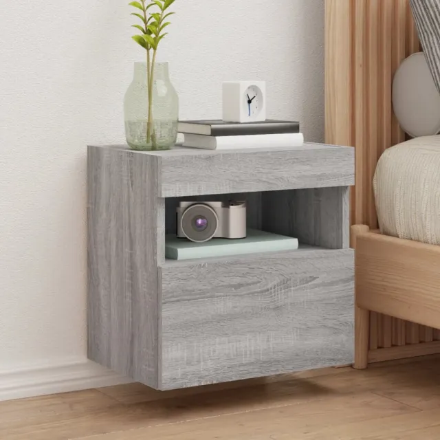 vidaXL Tv-wandmeubel met LED 40x30x40 cm grijs sonoma eikenkleurig, foto 2