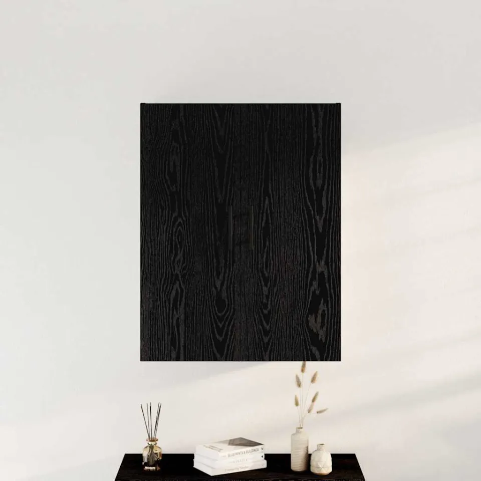 vidaXL Wandkast Zwart Eiken 69,5 x 34 x 90 cm Bewerkt hout, foto 4