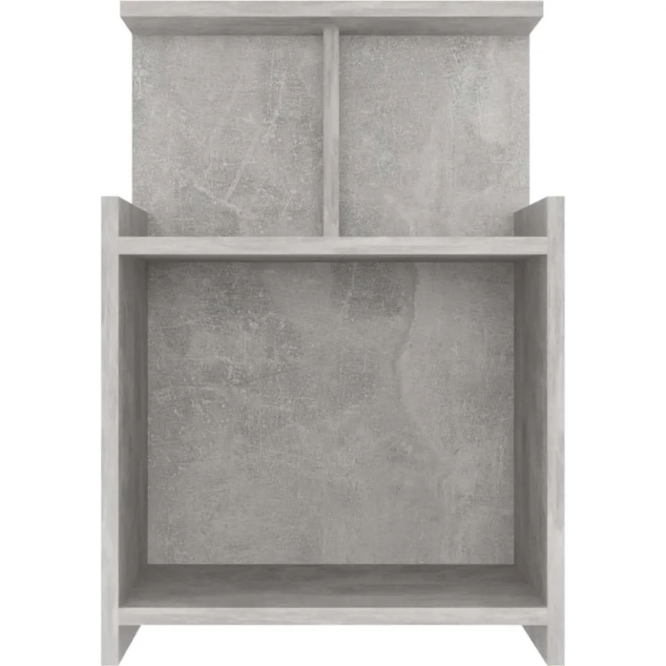 vidaXL Nachtkastje 40x35x60 cm bewerkt hout betongrijs