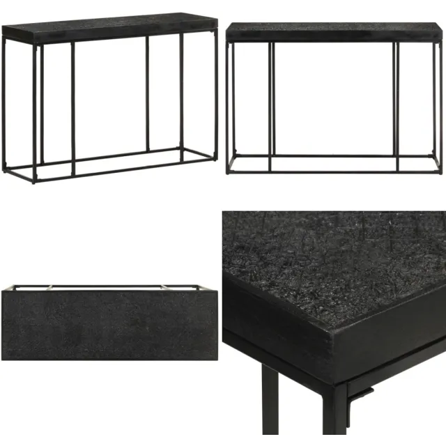 vidaXL Wandtafel - 110x35x76 - cm - massief - acaciahout - en - mangohout - zwart