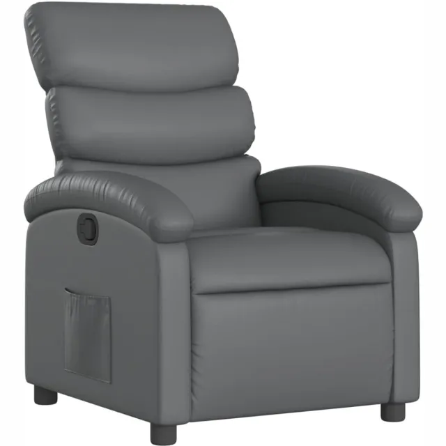vidaXL Relaxfauteuil - grijs - kunstleer